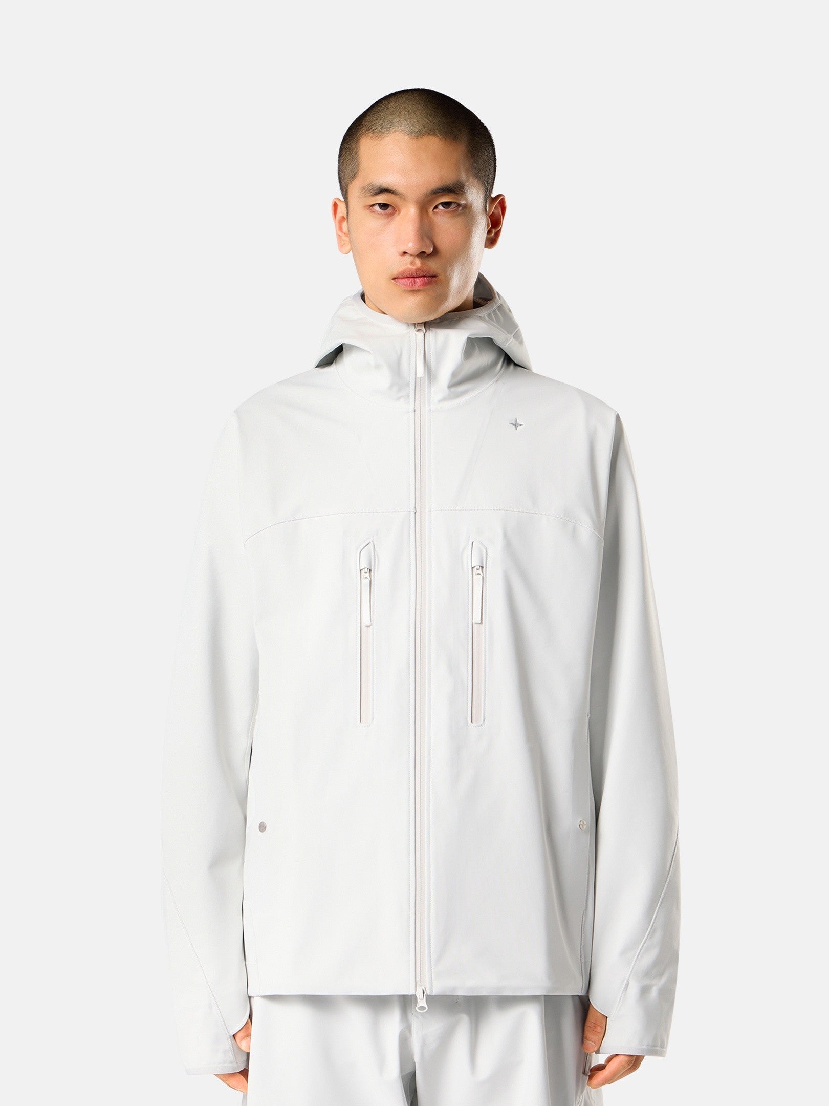 Stone Island Oversized-Fit Zip-Up Hooded Sweatshirt with Zip Pockets 6100045