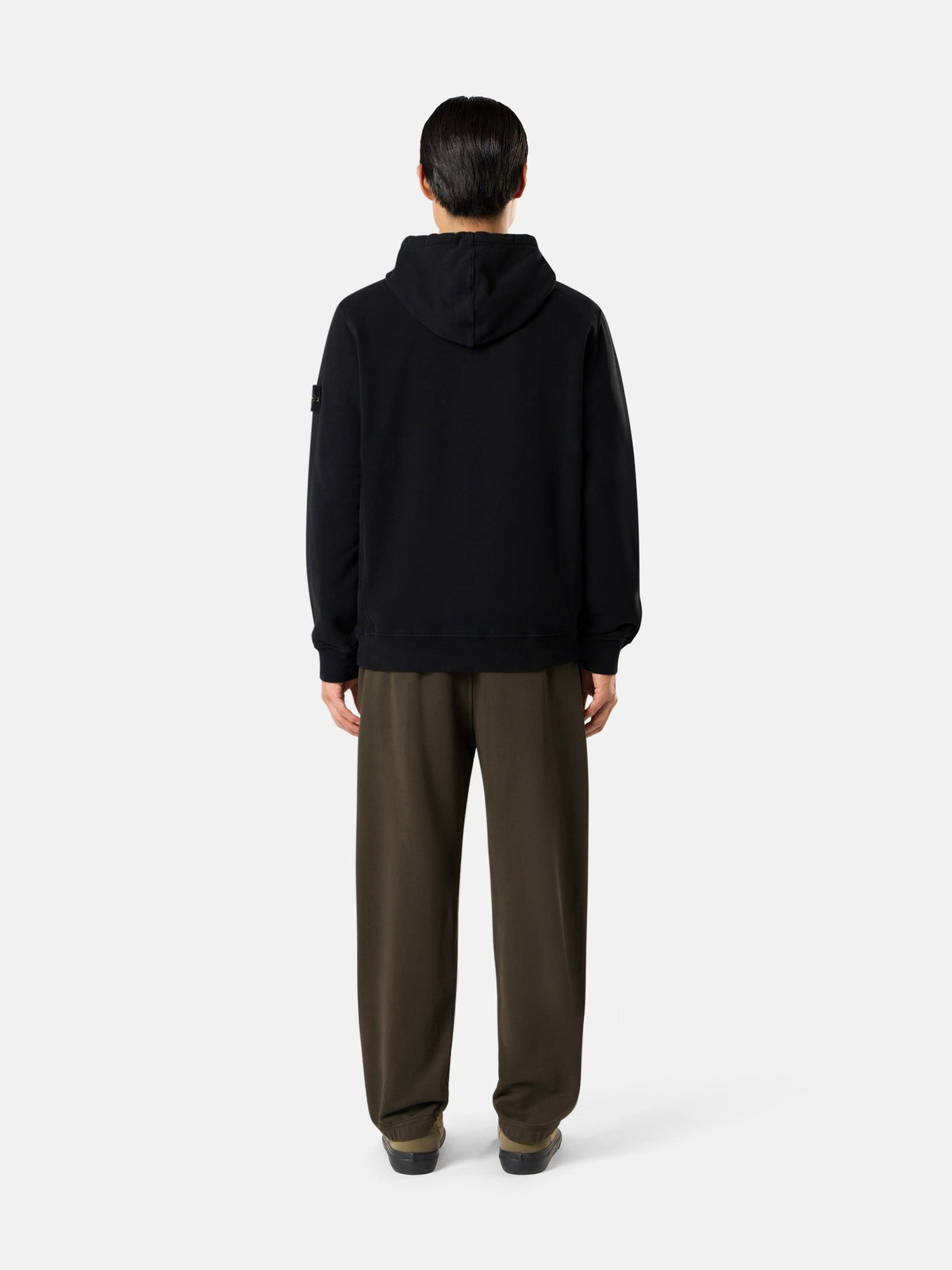 Stone Island Regular-Fit Hooded Sweatshirt with Thumbhole Cuffs 6100048