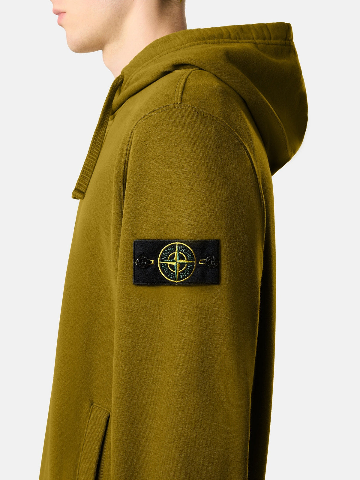 Stone Island Regular-Fit Hooded Sweatshirt with Thumbhole Cuffs 6100048