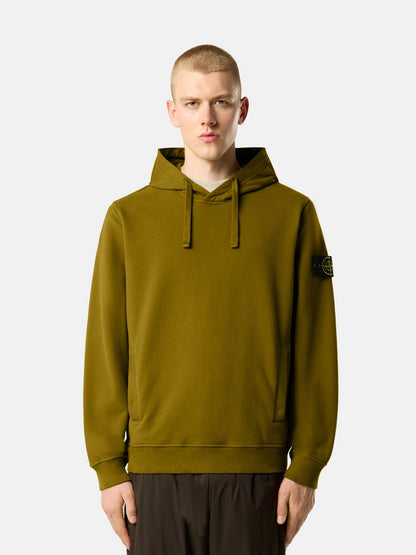 Stone Island Regular-Fit Hooded Sweatshirt with Thumbhole Cuffs 6100048