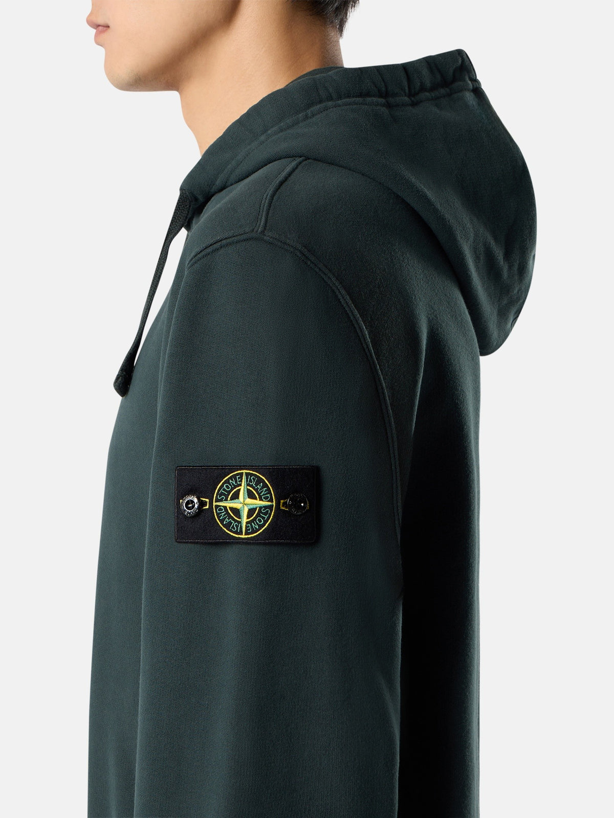 Stone Island Regular-Fit Hooded Sweatshirt with Thumbhole Cuffs 6100048