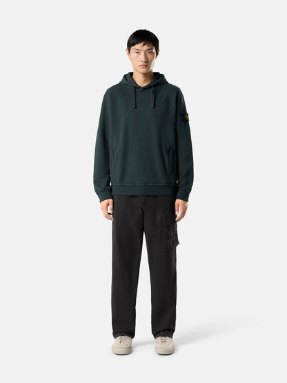 Stone Island Regular-Fit Hooded Sweatshirt with Thumbhole Cuffs 6100048