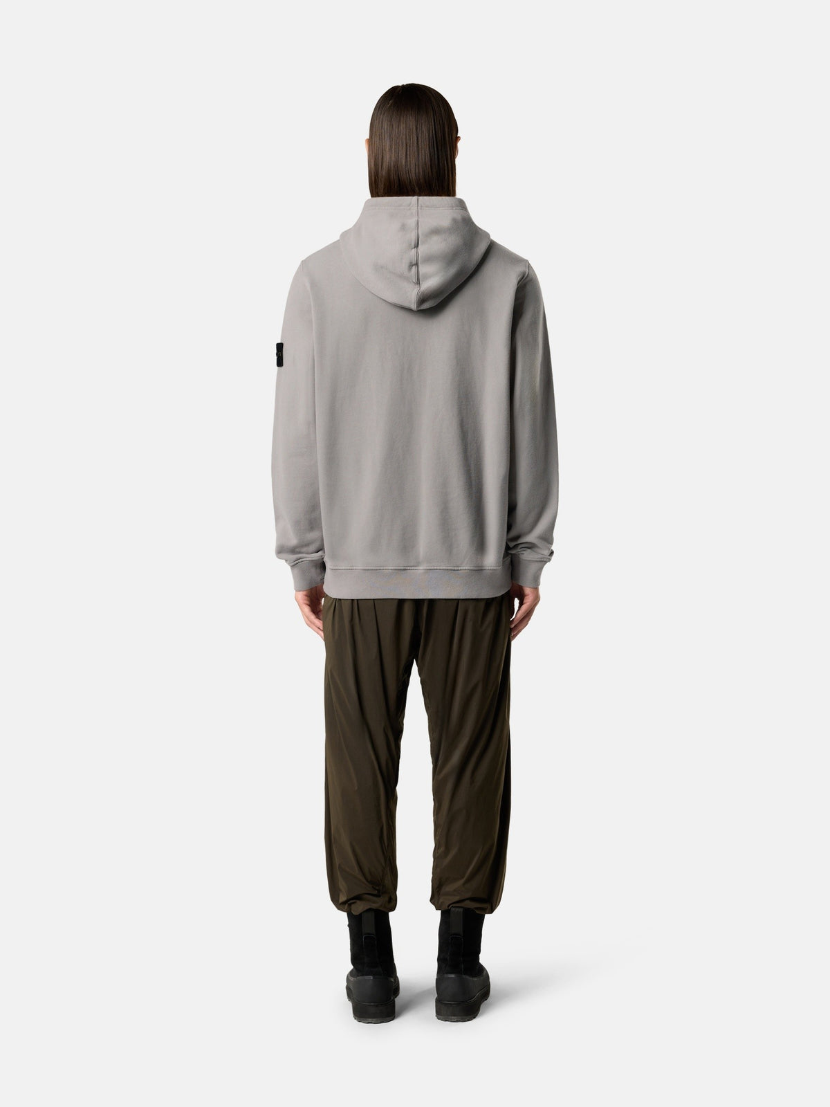 Stone Island Regular-Fit Hooded Sweatshirt with Thumbhole Cuffs 6100048