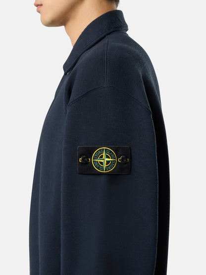 Stone Island Oversized-Fit Crewneck Sweatshirt with Button Fastening 6100054