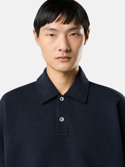 Stone Island Oversized-Fit Crewneck Sweatshirt with Button Fastening 6100054