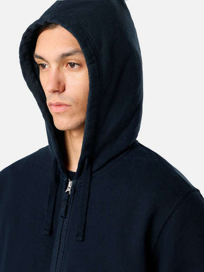 Stone Island Regular-Fit Zip-Up Hooded Sweatshirt with Ribbed Inserts 6100067
