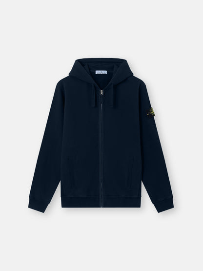 Stone Island Regular-Fit Zip-Up Hooded Sweatshirt with Ribbed Inserts 6100067