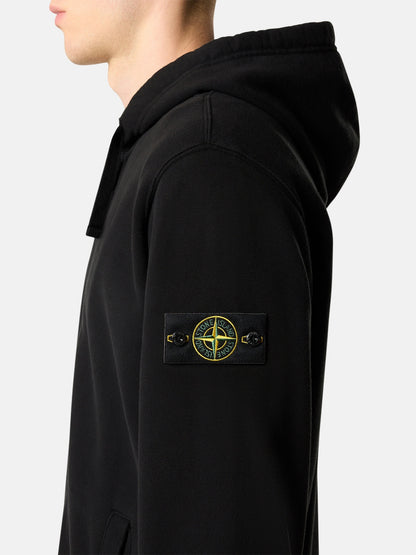 Stone Island Regular-Fit Zip-Up Hooded Sweatshirt with Ribbed Inserts 6100067