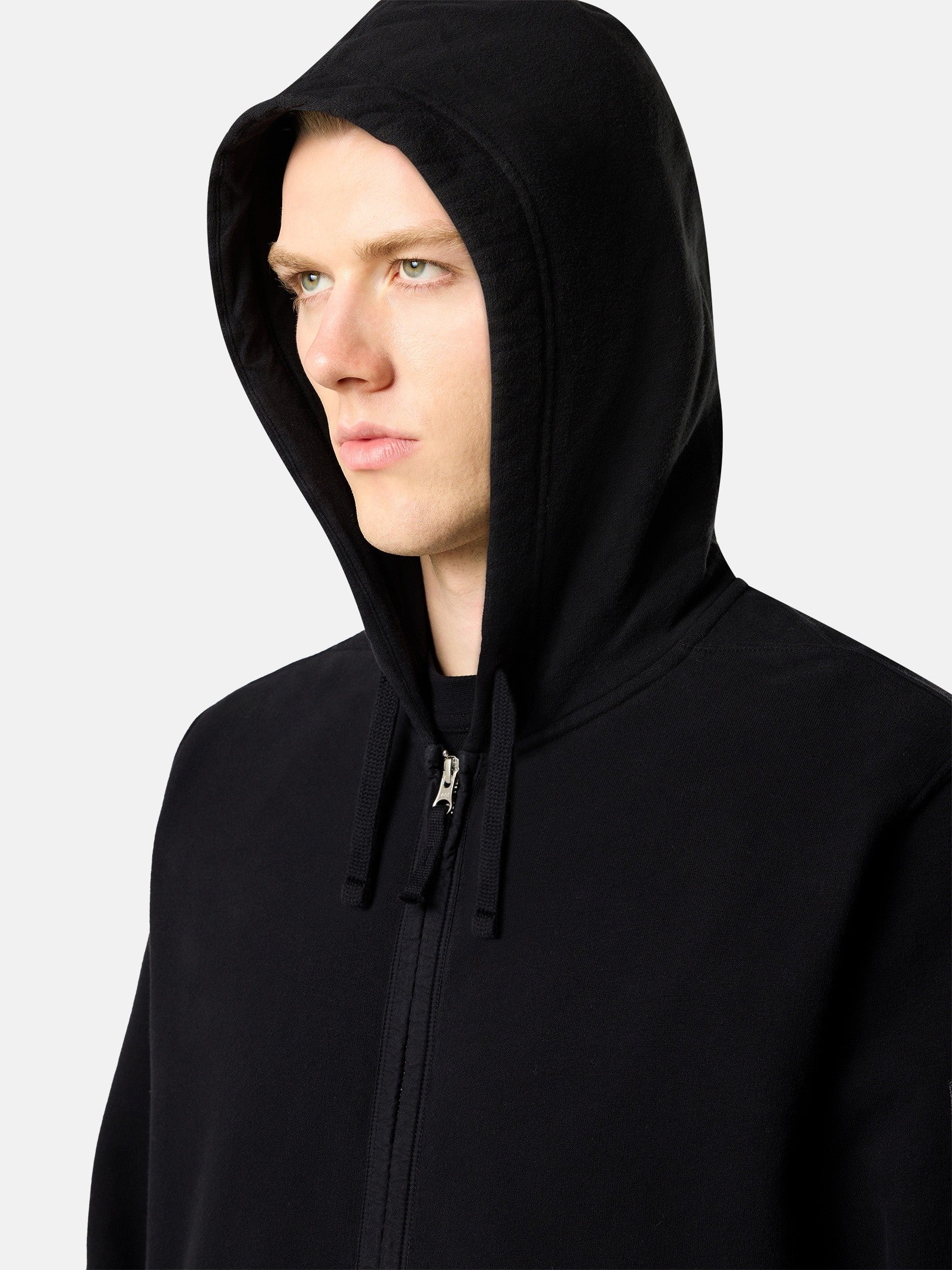 Stone Island Regular-Fit Zip-Up Hooded Sweatshirt with Ribbed Inserts 6100067