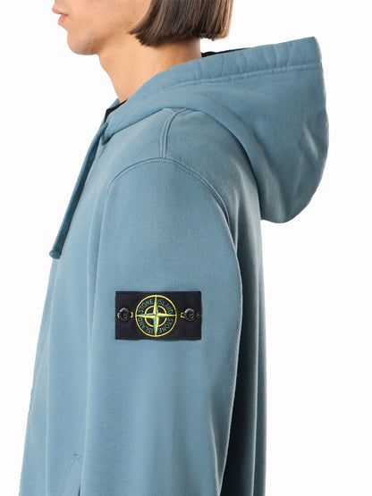 Stone Island Regular-Fit Zip-Up Hooded Sweatshirt with Ribbed Inserts 6100067