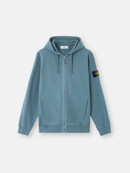 Stone Island Regular-Fit Zip-Up Hooded Sweatshirt with Ribbed Inserts 6100067