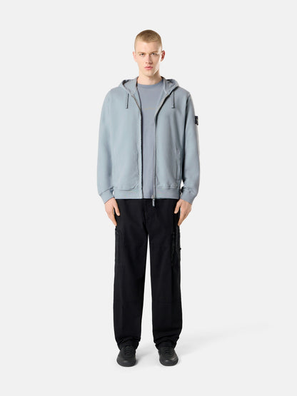 Stone Island Regular-Fit Zip-Up Hooded Sweatshirt with Ribbed Inserts 6100067