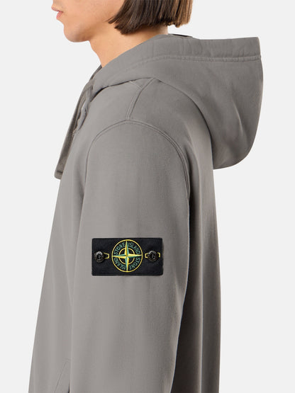 Stone Island Regular-Fit Zip-Up Hooded Sweatshirt with Ribbed Inserts 6100067