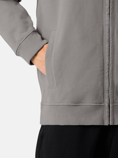 Stone Island Regular-Fit Zip-Up Hooded Sweatshirt with Ribbed Inserts 6100067