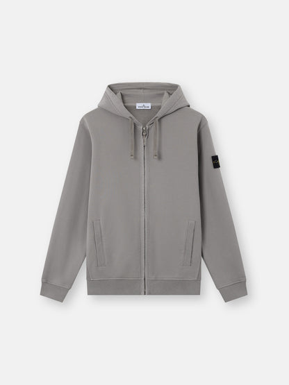 Stone Island Regular-Fit Zip-Up Hooded Sweatshirt with Ribbed Inserts 6100067