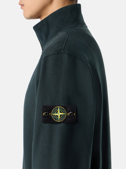 Stone Island Regular-Fit Half-Zip Sweatshirt with Ribbed Inserts 6100068