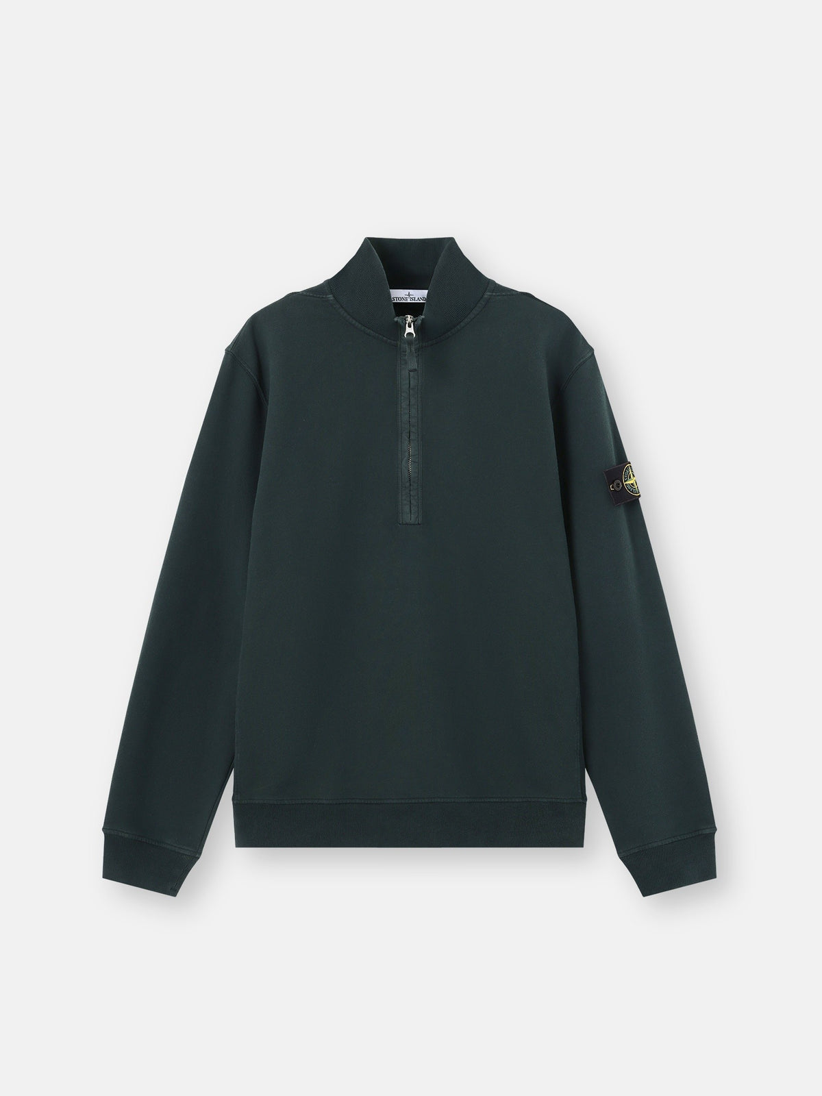Stone Island Regular-Fit Half-Zip Sweatshirt with Ribbed Inserts 6100068