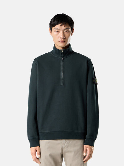 Stone Island Regular-Fit Half-Zip Sweatshirt with Ribbed Inserts 6100068