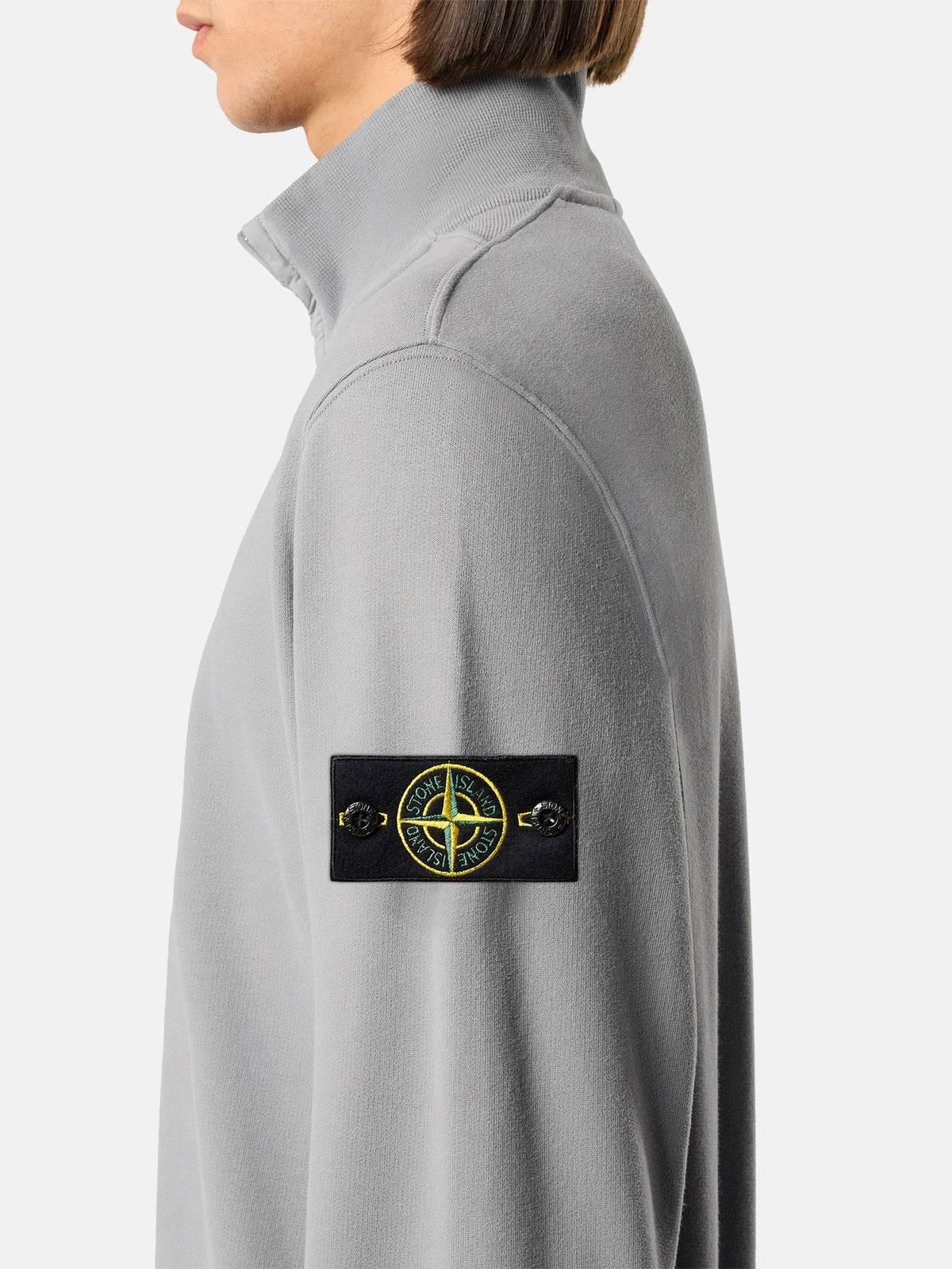 Stone Island Regular-Fit Half-Zip Sweatshirt with Ribbed Inserts 6100068
