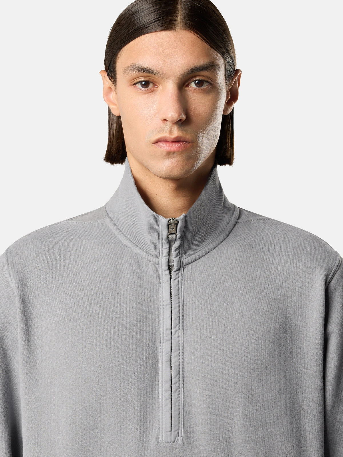 Stone Island Regular-Fit Half-Zip Sweatshirt with Ribbed Inserts 6100068
