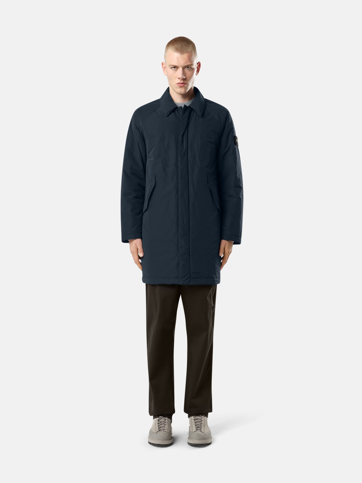 Stone Island Padded Long Coat With Anti-Drop 7100002