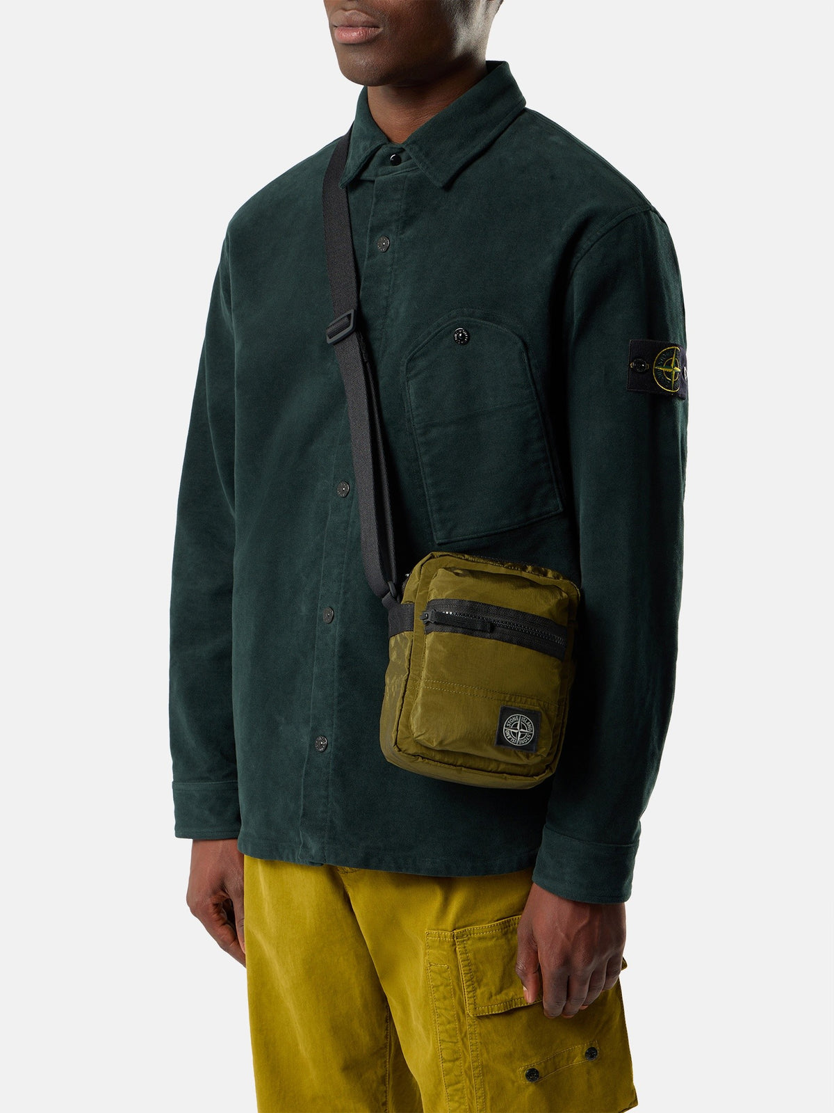 Stone Island Crossbody Bag with Pockets and Adjustable Strap 9200015