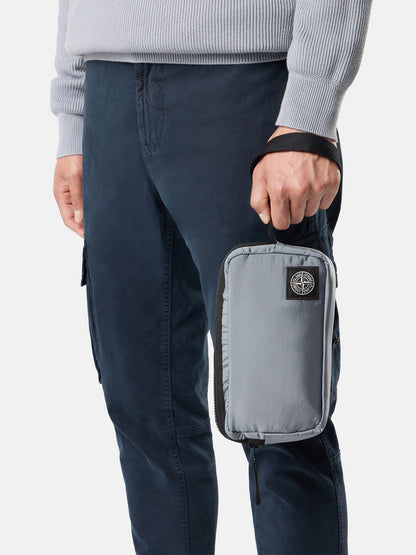 Stone Island Wrist Pouch with Internal Pockets and Zip Closure 9200019