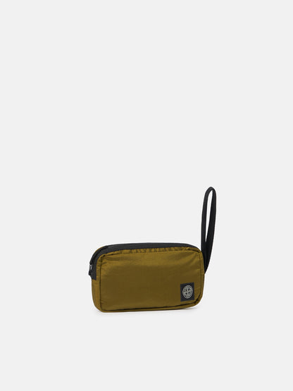 Stone Island Wrist Pouch with Internal Pockets and Zip Closure 9200019
