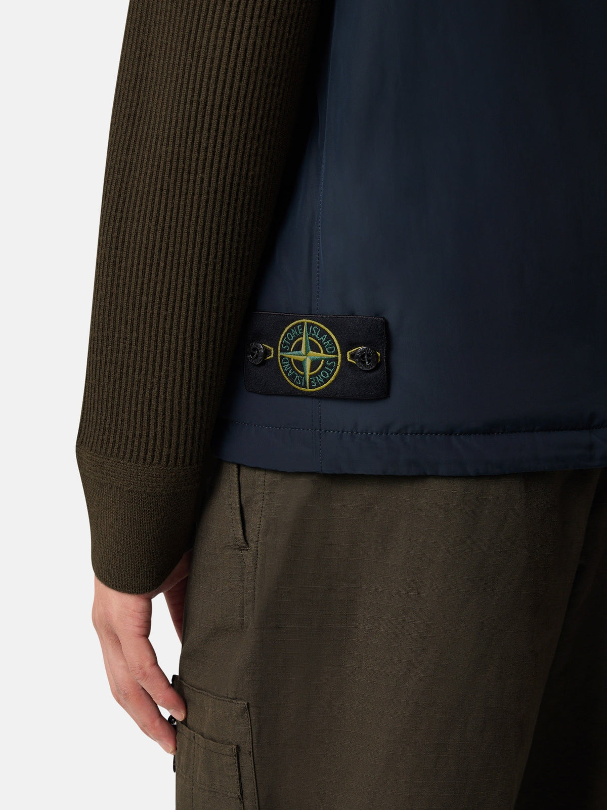 Stone Island Padded Vest with Packable Hood and Anti-Drop G100003