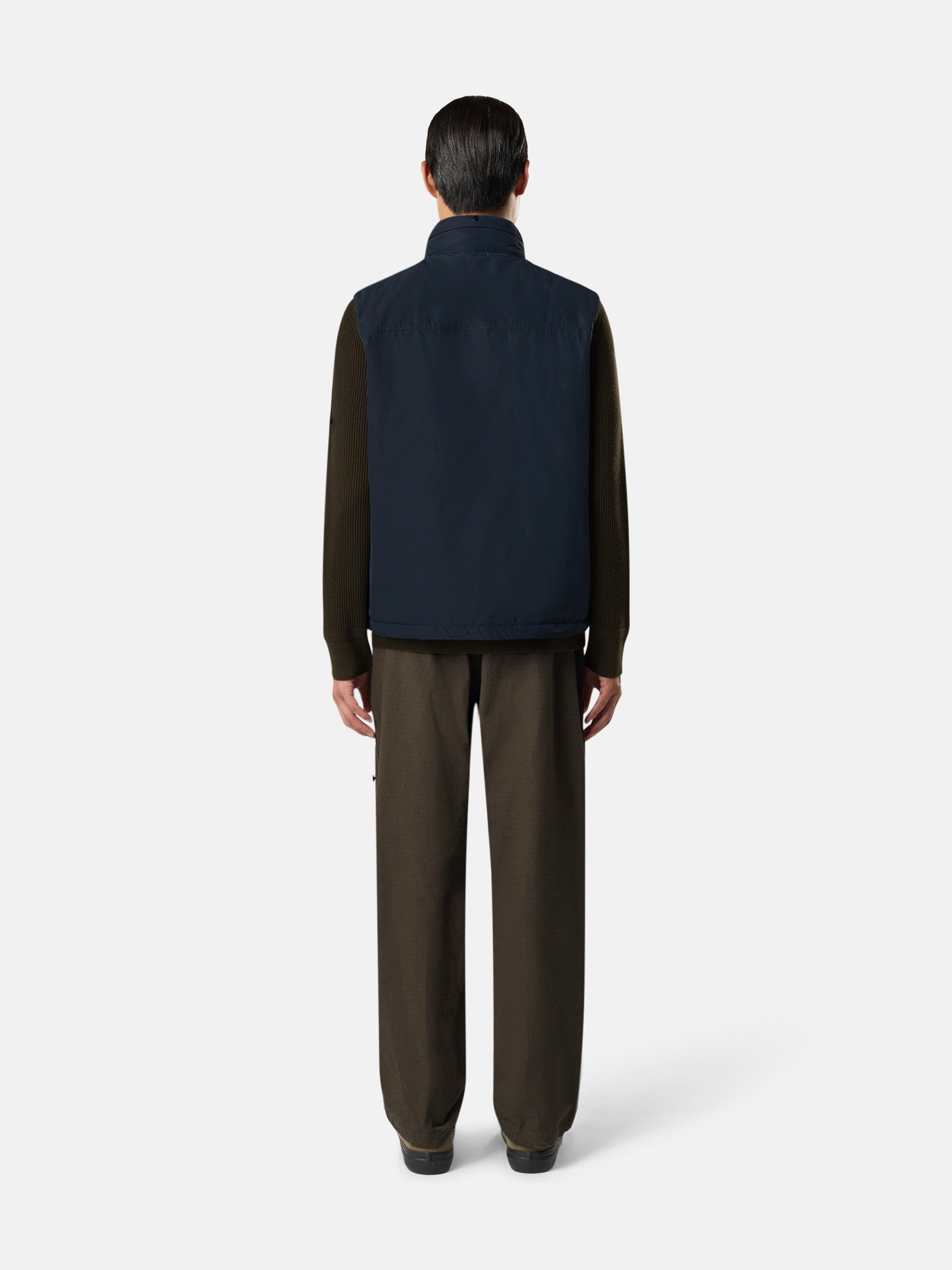 Stone Island Padded Vest with Packable Hood and Anti-Drop G100003