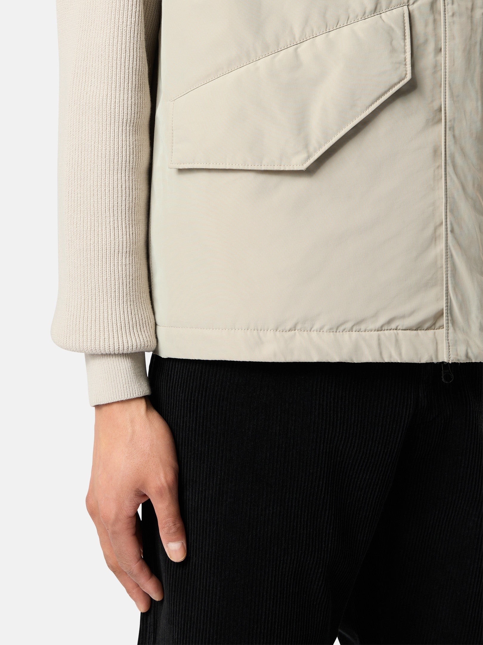 Stone Island Padded Vest with Packable Hood and Anti-Drop G100003