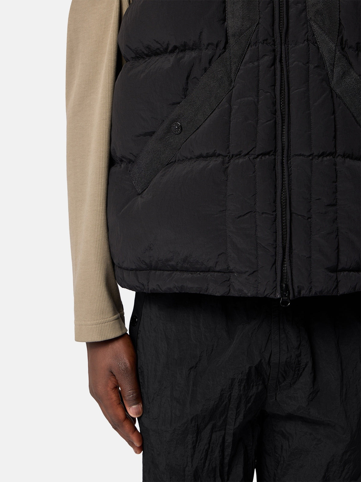 Stone Island Down Vest with Bomber Collar G100008