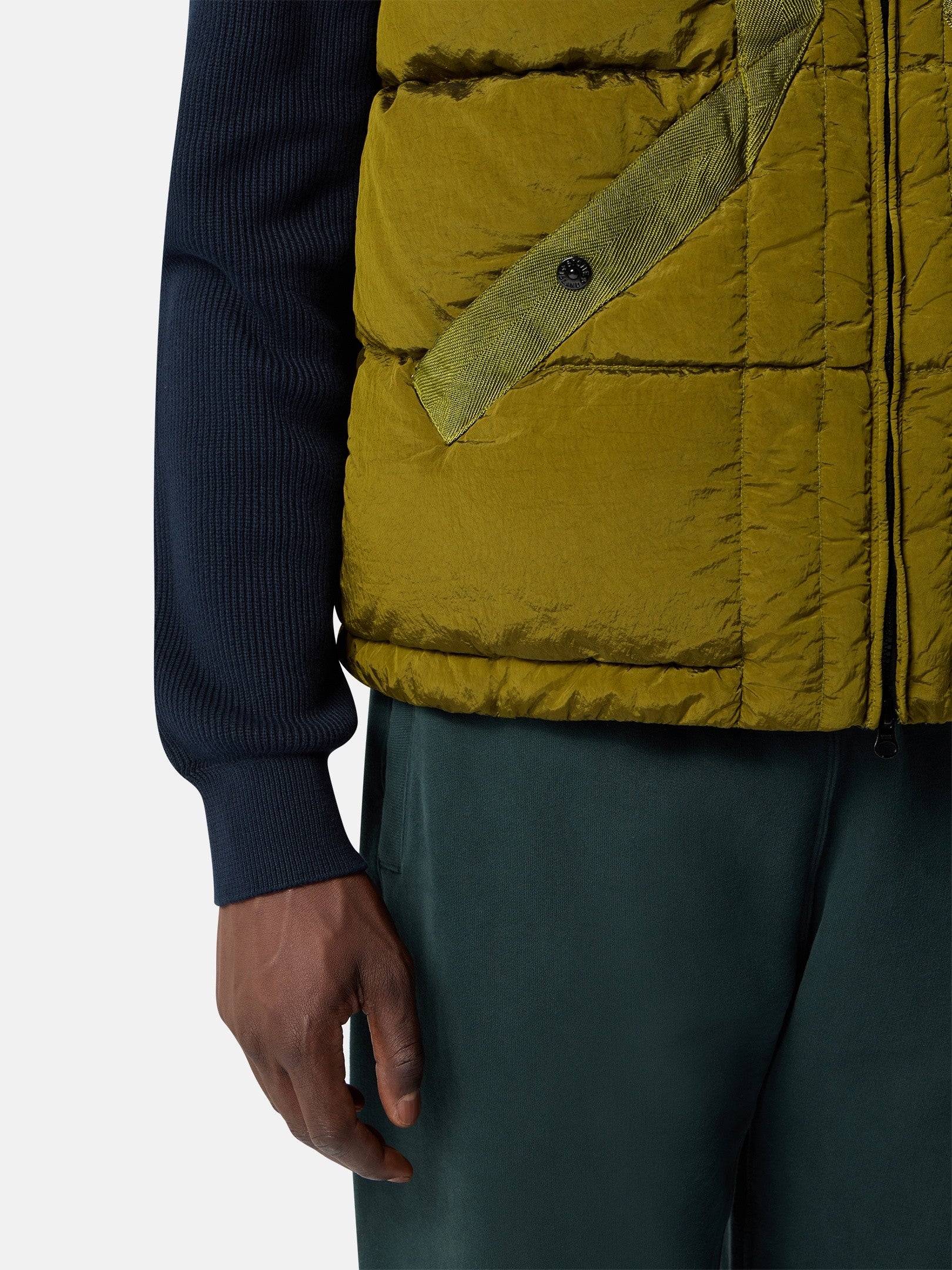 Stone Island Down Vest with Bomber Collar G100008