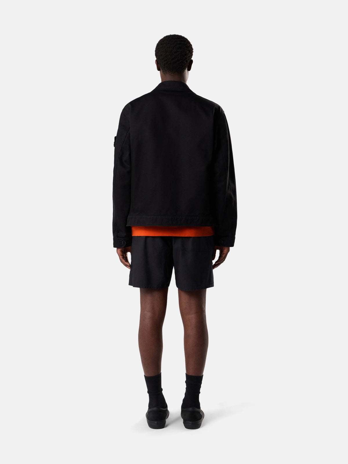 Stone Island Loose-Wide-Leg-Fit Bermuda Shorts with Elastic Waist L100001