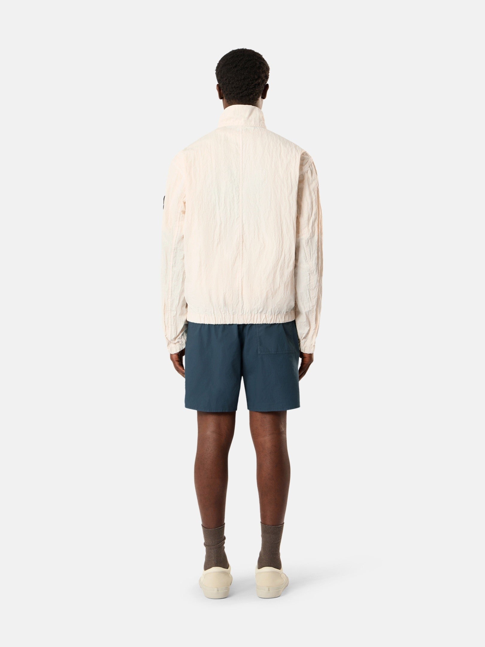 Stone Island Loose-Wide-Leg-Fit Bermuda Shorts with Elastic Waist L100001