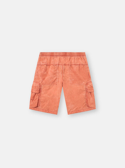 Stone Island Loose-Wide-Leg-Fit Bermuda Shorts with Iridescent Effect L100006