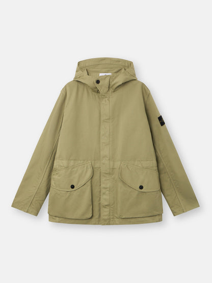 Stone Island Hooded Jacket with Anti-Drop Finish Q100001