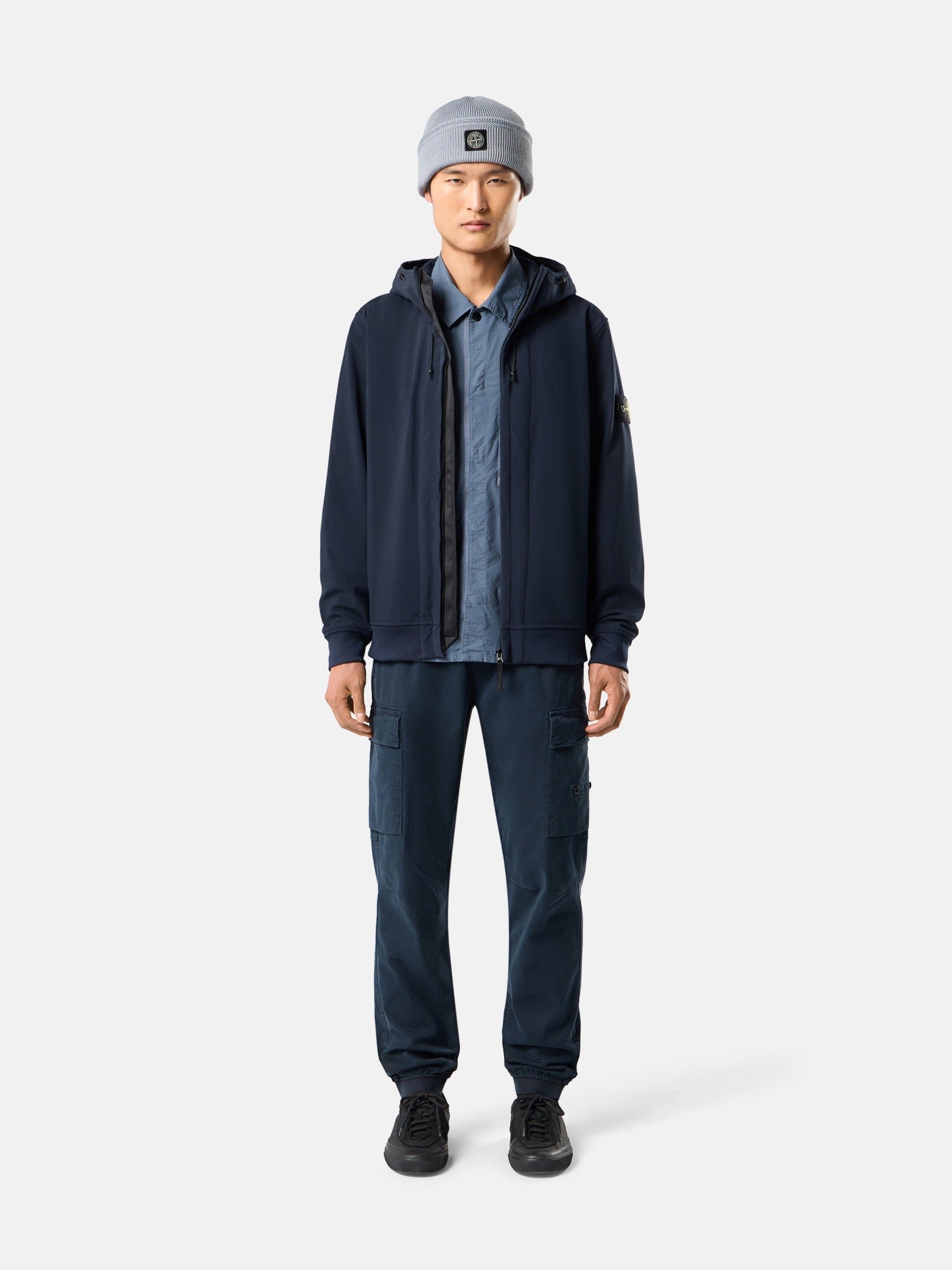 Stone Island Hooded Jacket with Wind- and Water-Resistant Membrane Q100004