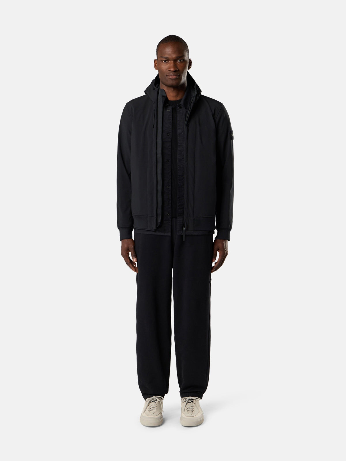 Stone Island Hooded Jacket with Wind- and Water-Resistant Membrane Q100004