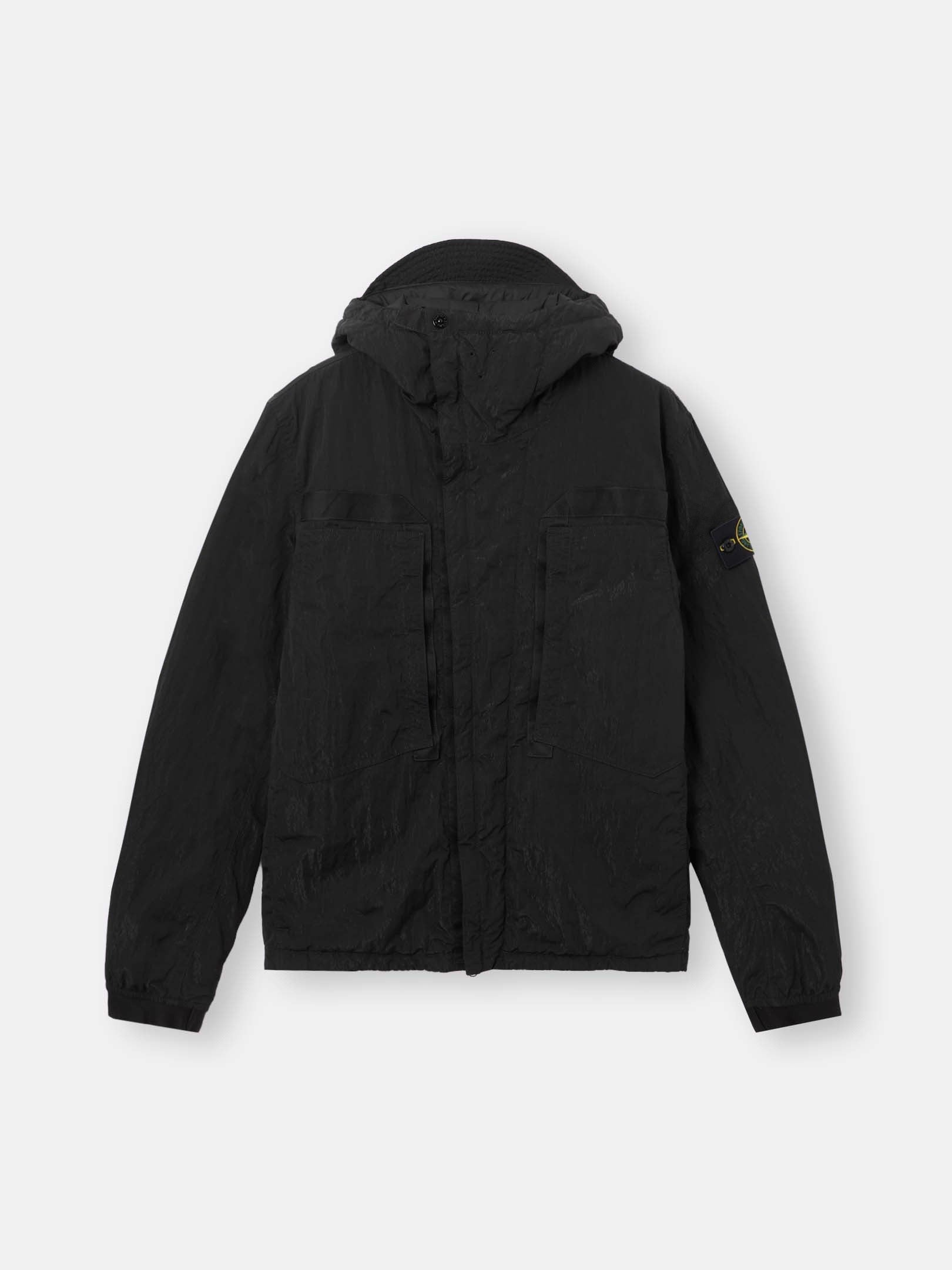 Stone Island Padded Hooded Jacket with Anti-Drop Finish Q100007
