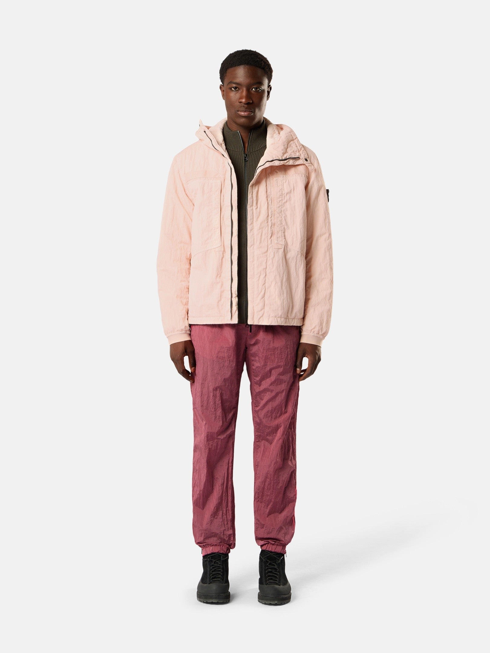Stone Island Padded Hooded Jacket with Anti-Drop Finish Q100007