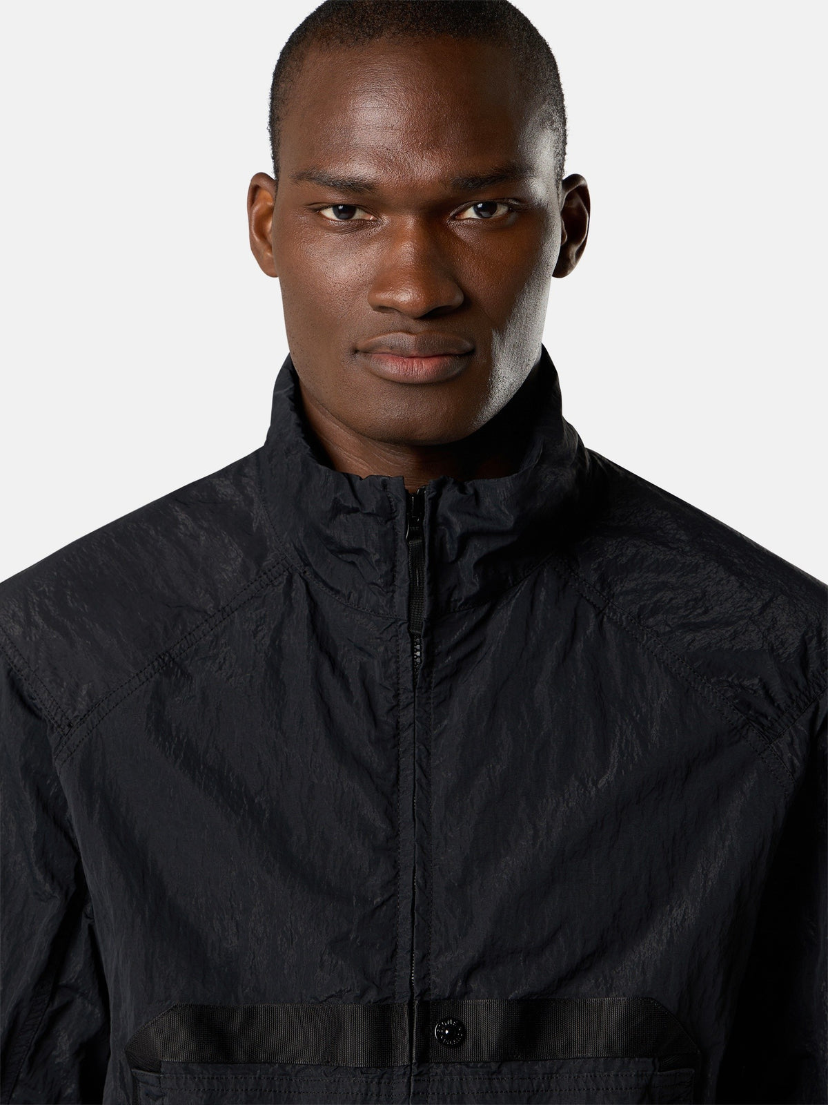 Stone Island Stand Collar Jacket with Anti-Drop Finish Q100009