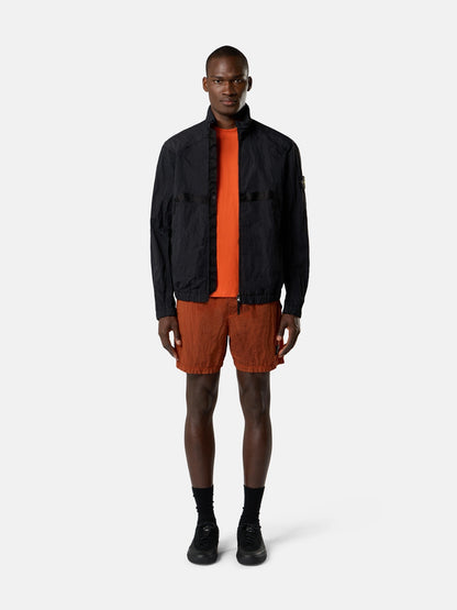 Stone Island Stand Collar Jacket with Anti-Drop Finish Q100009