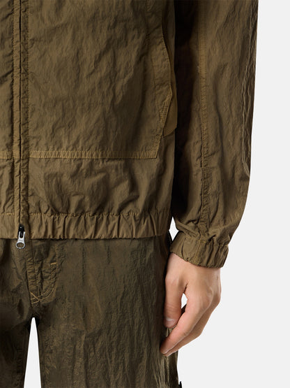 Stone Island Stand Collar Jacket with Anti-Drop Finish Q100009