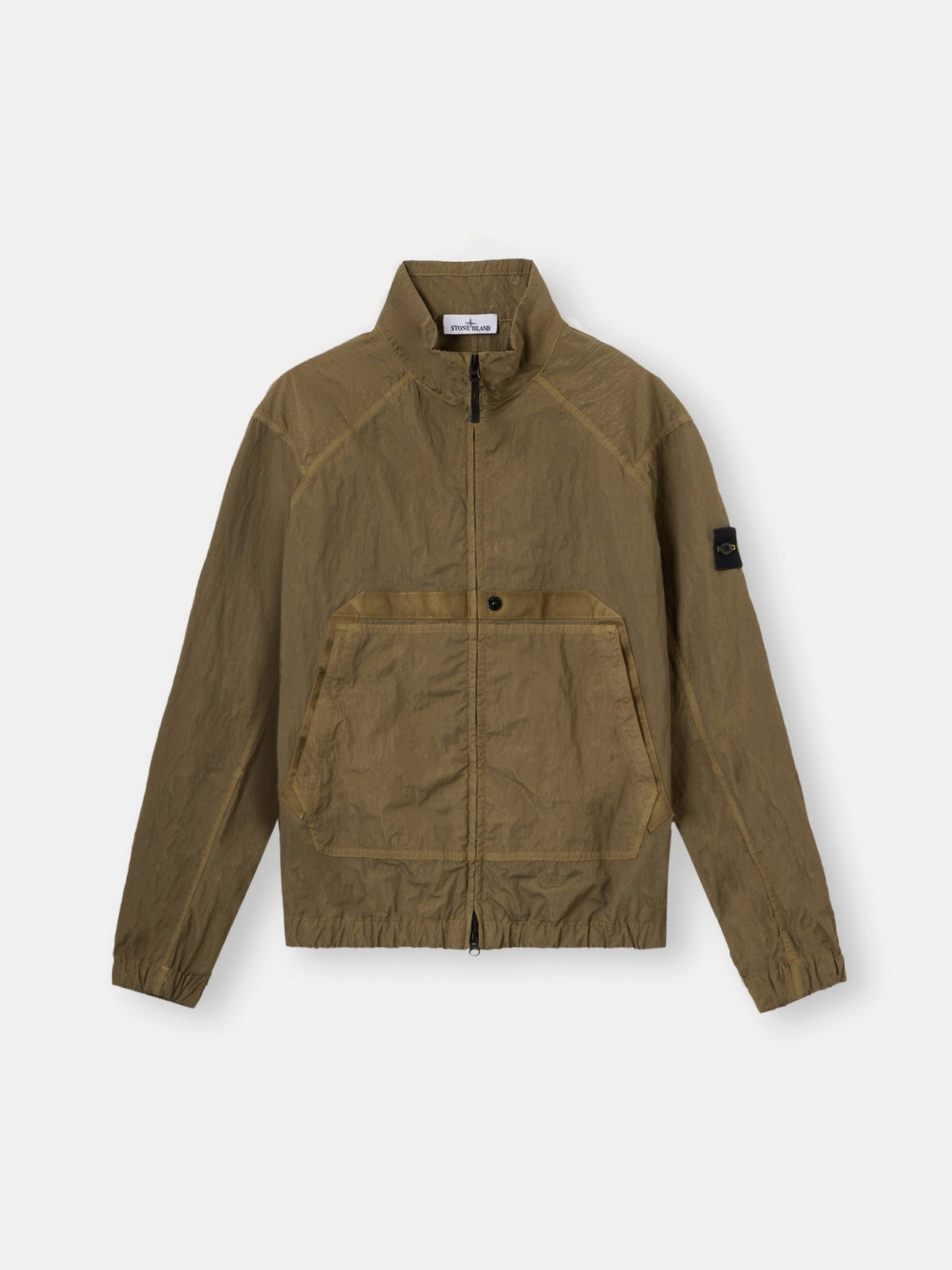Stone Island Stand Collar Jacket with Anti-Drop Finish Q100009