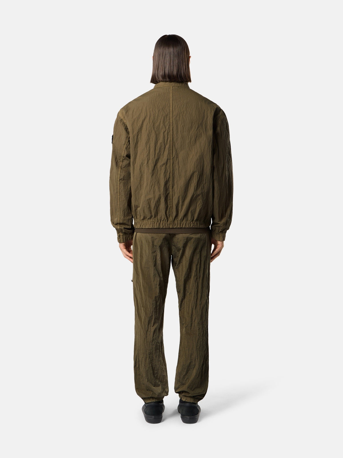 Stone Island Stand Collar Jacket with Anti-Drop Finish Q100009