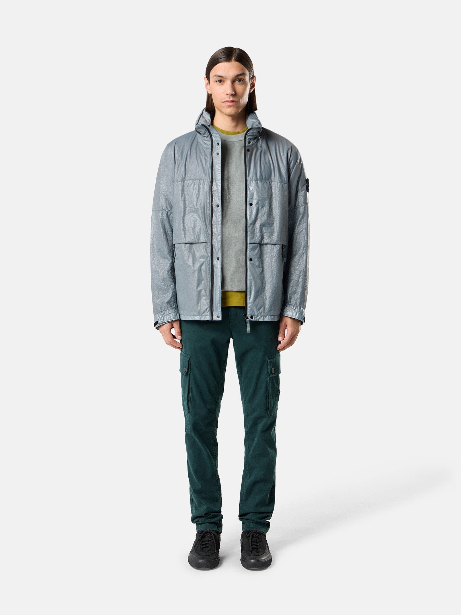 Stone Island Hooded Jacket with Water-Resistant Membrane Q100019