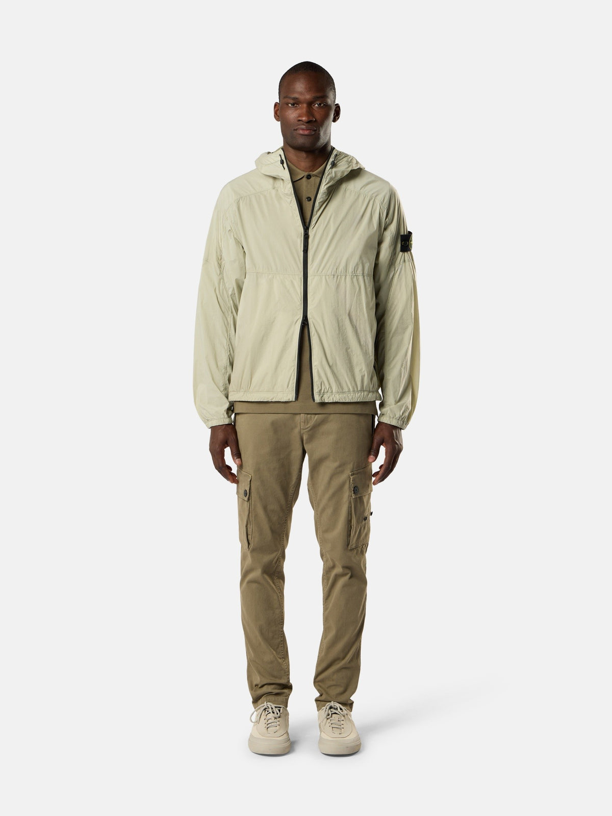 Stone Island Hooded Jacket with Anti-Drop Finish Q100020