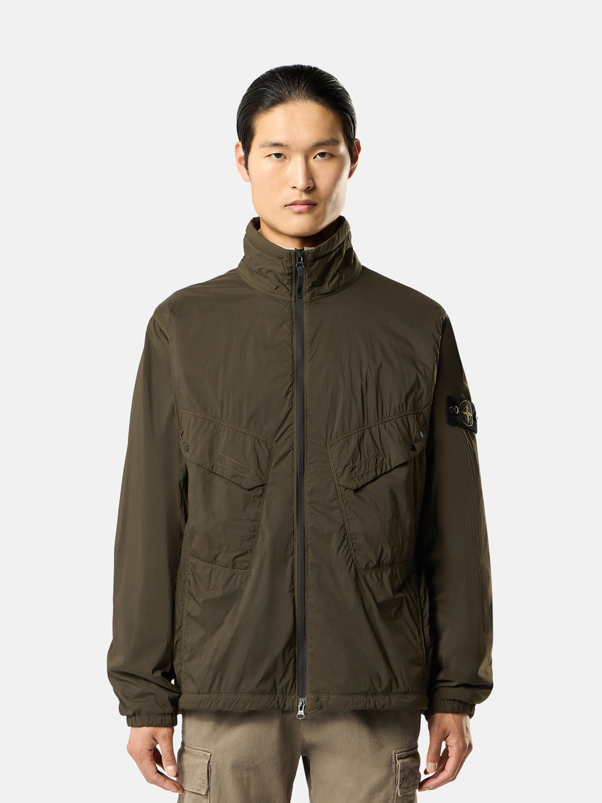 Stone Island Padded Stand Collar Jacket with Anti-Drop Q100021