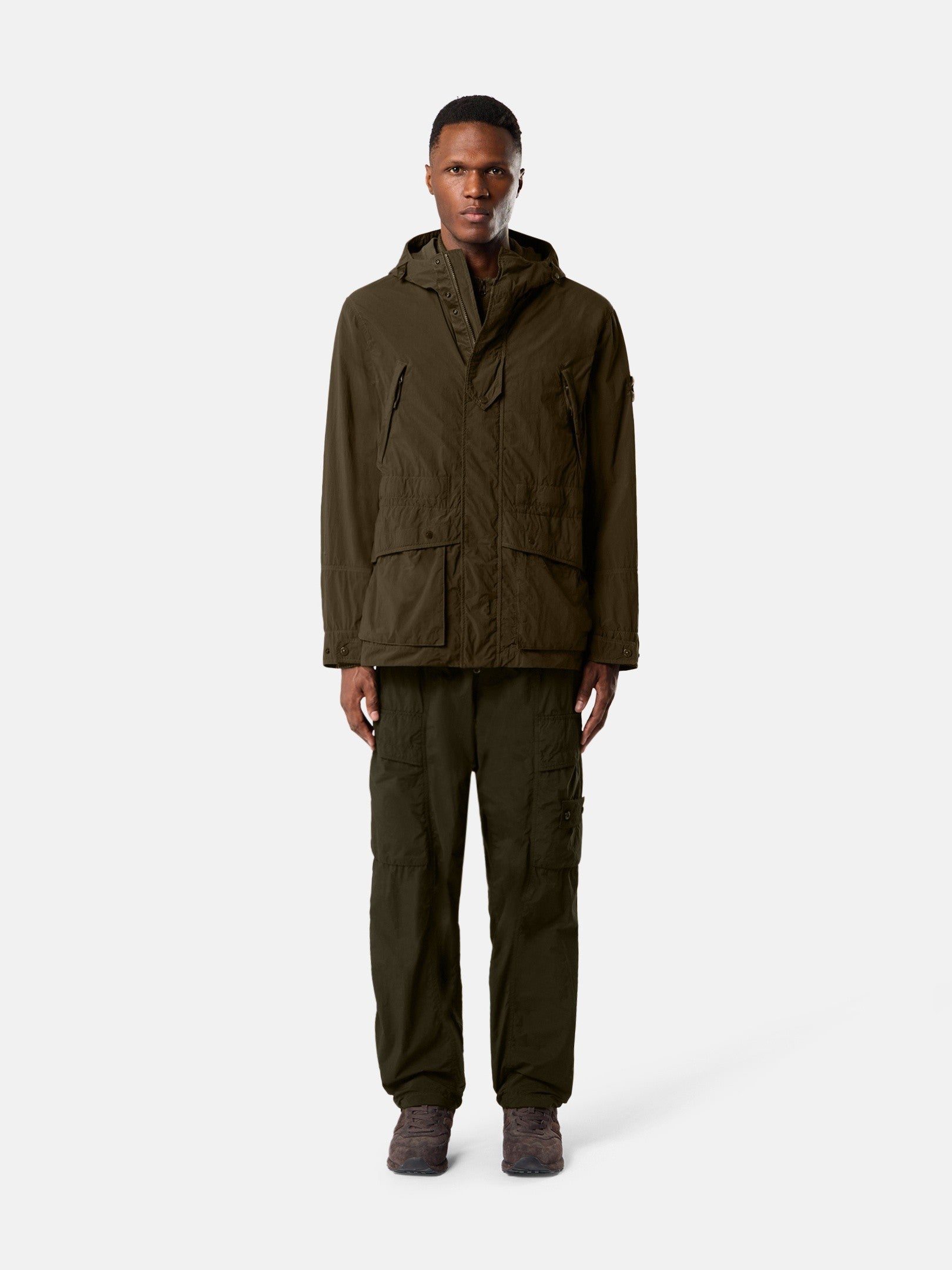 Stone Island Short Parka with Anti-Drop Finish Q100024